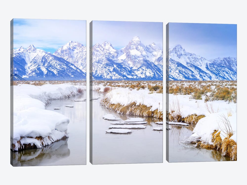 Winter Landscape Grand Teton by Susanne Kremer 3-piece Art Print
