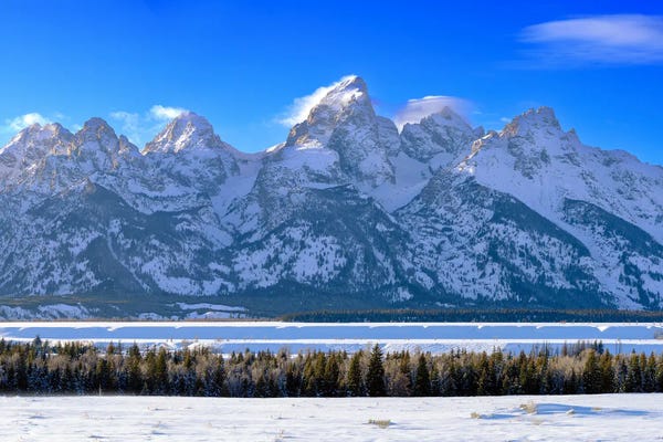 Teton Range: Grand Teton Panoramic View by Susanne Kremer