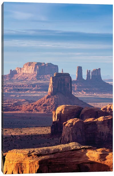 Hunts Mesa Navajo Tribal Park Sunrise III Canvas Art Print - Desert Landscape Photography