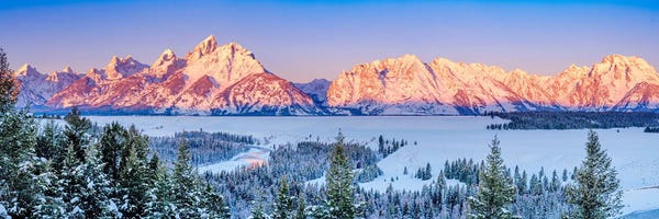 Rocky Mountains: Sunrise Glow At The Grand Teton Mountains by Susanne Kremer