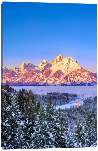 Sunrise Dream Wyoming Canvas Art Print - Teton Range Art
