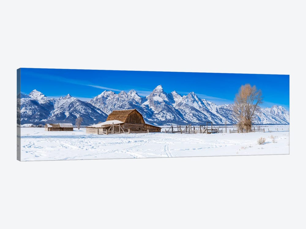 Panoramic Winter View Grand Teton by Susanne Kremer 1-piece Canvas Art