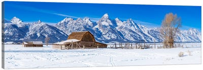 Panoramic Winter View Grand Teton Canvas Art Print - Grand Teton Art