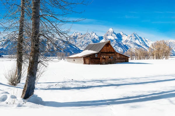 Teton Range: Snow Barn Wyoming by Susanne Kremer