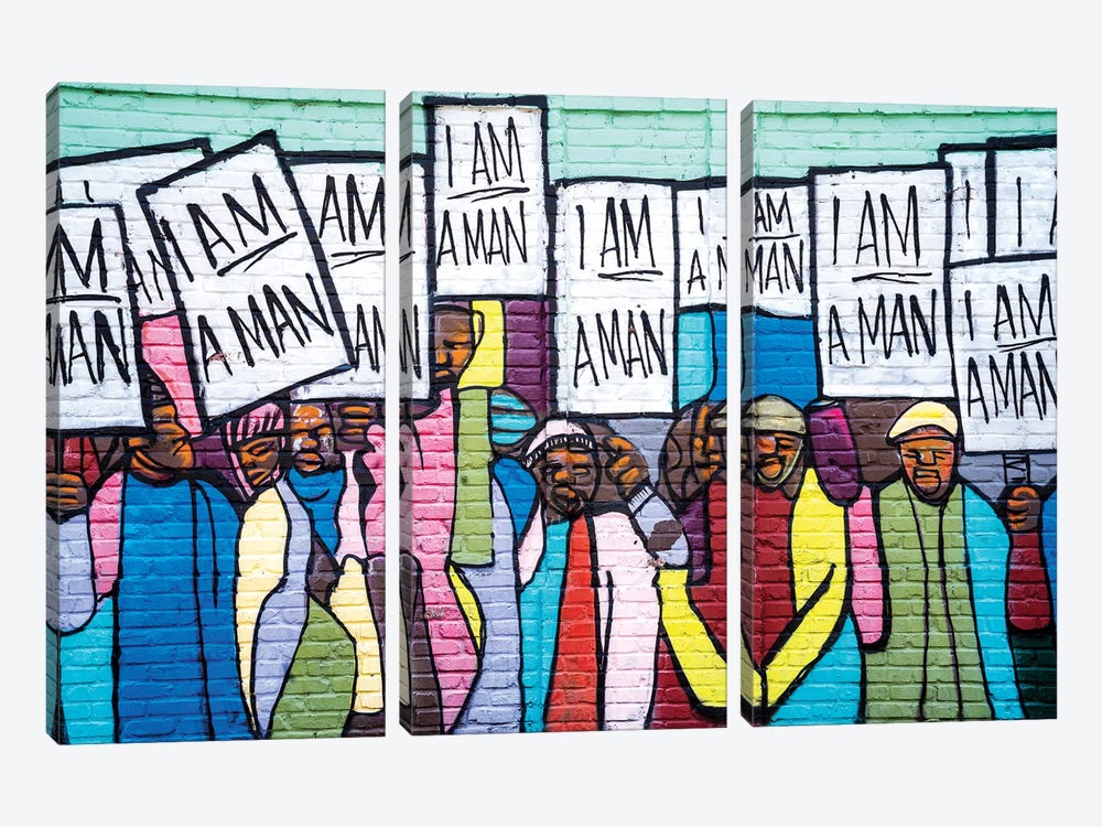 I Am A Man Graffiti  by Susanne Kremer 3-piece Art Print