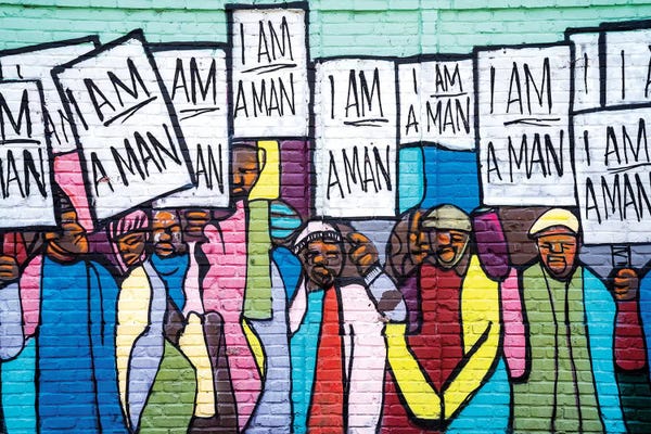 Black Lives Matter: I Am A Man Graffiti  by Susanne Kremer