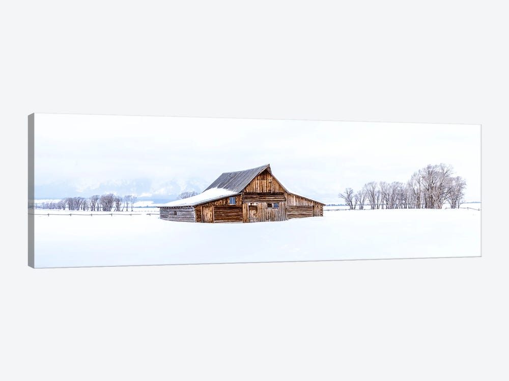Snowed In Wood Barn In The Winter by Susanne Kremer 1-piece Canvas Art Print