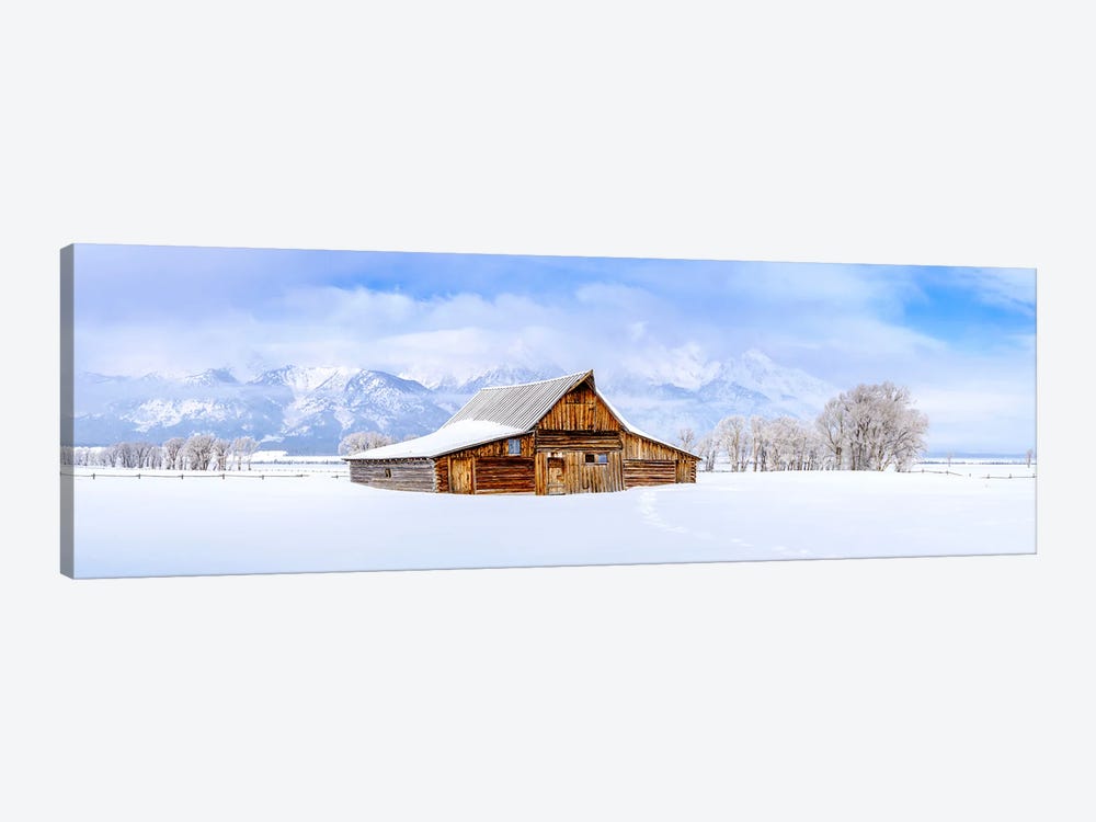 Sunny Winter Landscape Wyoming by Susanne Kremer 1-piece Canvas Art Print