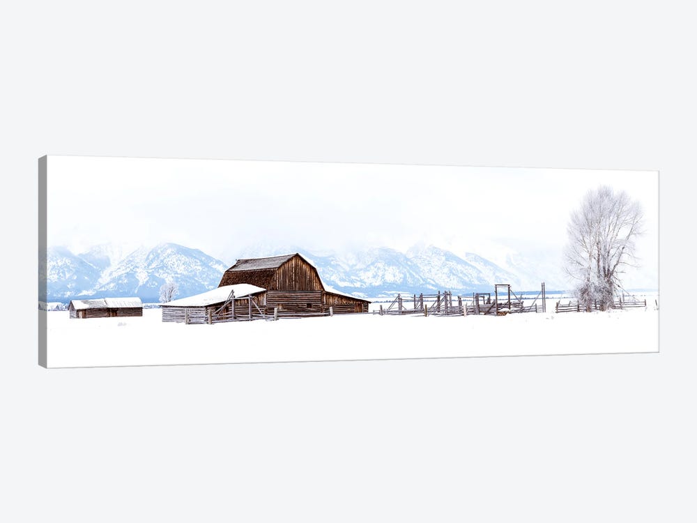 White Winter Landscape Pano Wyoming by Susanne Kremer 1-piece Canvas Art Print