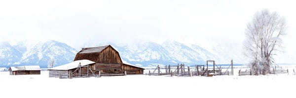Rocky Mountains: White Winter Landscape Pano Wyoming by Susanne Kremer