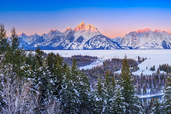 Teton Range: Alpenglow At The Peak by Susanne Kremer