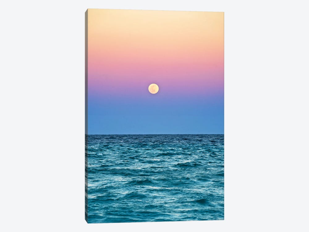 Moonrise At Sunset by Susanne Kremer 1-piece Canvas Artwork