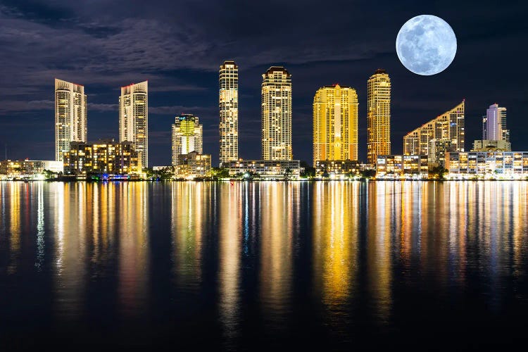 Moon And The City by Susanne Kremer wall art
