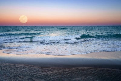 Moonrise At The Beach by Susanne Kremer canvas print
