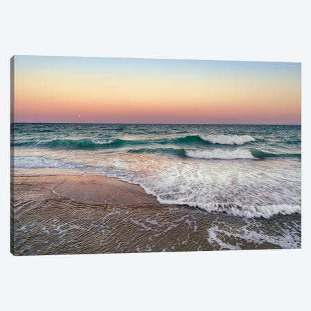 Pastel Beach Sunset Canvas Print #SKR1073} by Susanne Kremer Art Print
