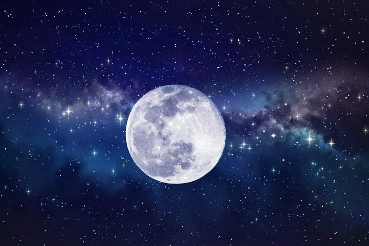 Moon And The Universe by Susanne Kremer wall art