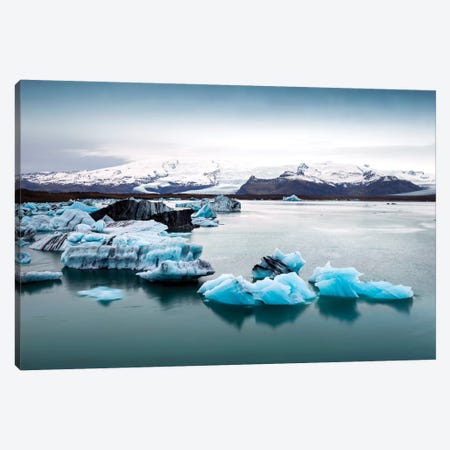 Iceland, Floating Glaciers Form Williford | - Canvas Art Bl Print Mark