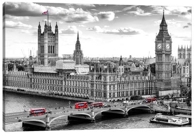 Big Ben and Palace of Westminster I Canvas Art Print - Famous Architecture & Engineering