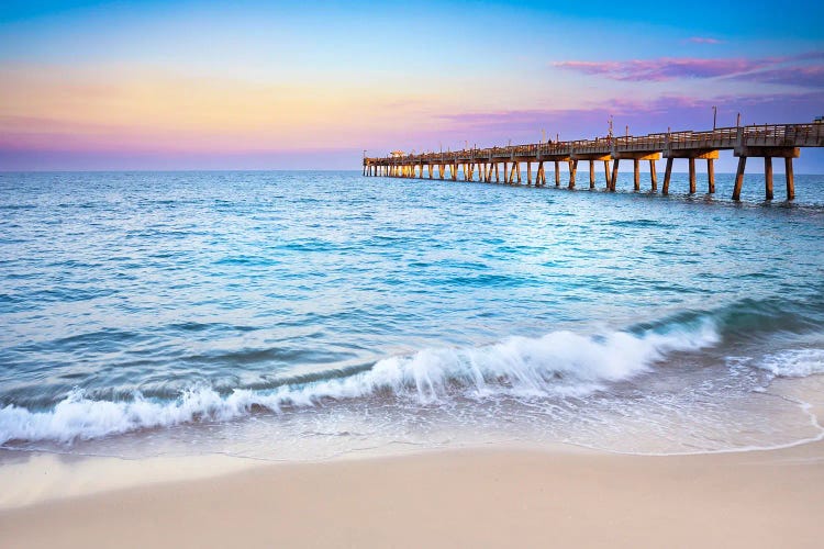 Calming Sunset At The Beach