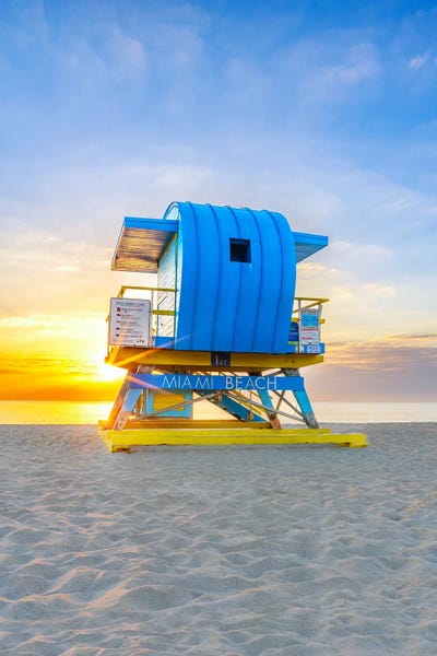 Florida Beaches: Miami Beach Sunrise Memories by Susanne Kremer