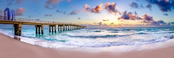 Miami: Sunrise Newport Pier Panorama by Susanne Kremer