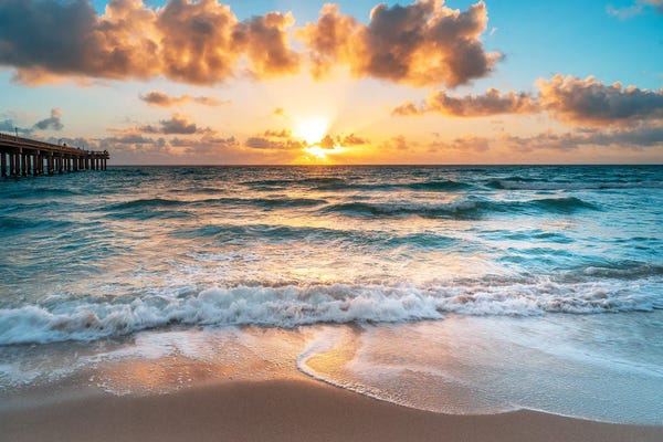 Florida Beaches: Dramatic Clouds by Susanne Kremer