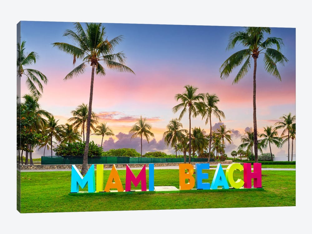 Miami Beach Rise And Shine by Susanne Kremer 1-piece Canvas Wall Art