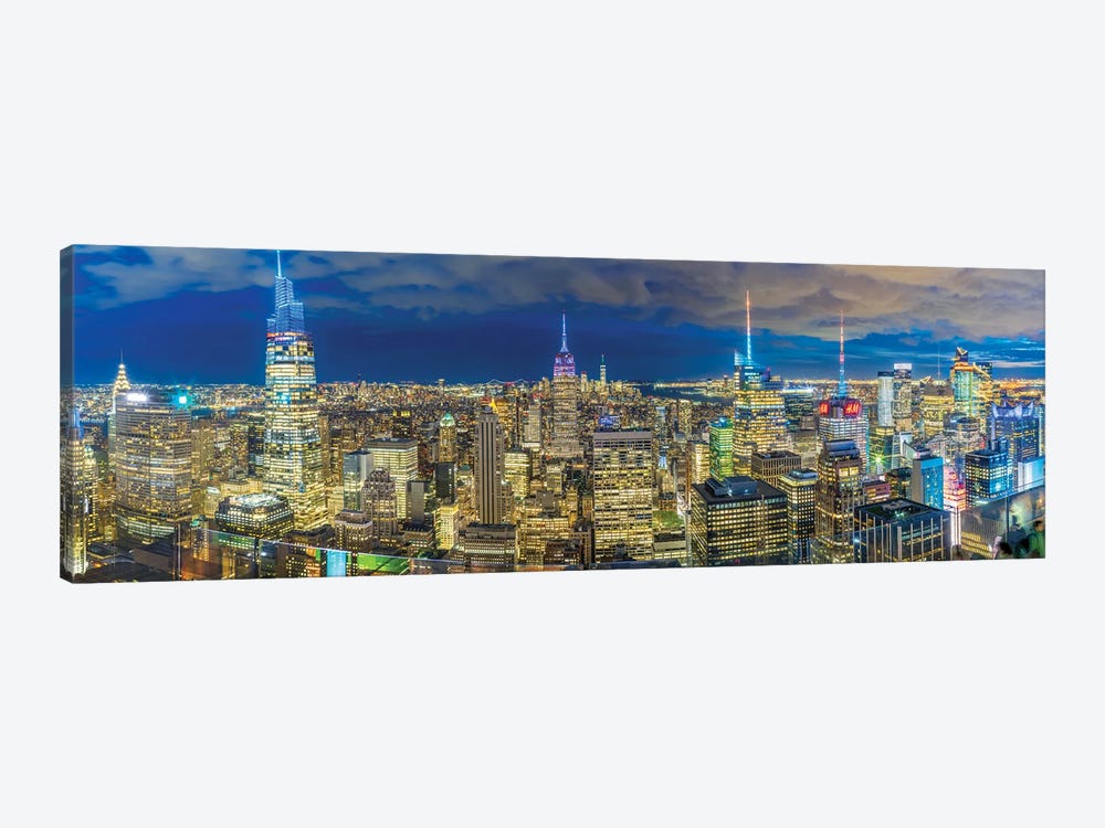 Gotham City Skyline Nights by Susanne Kremer 1-piece Canvas Artwork