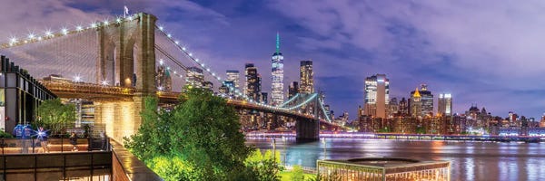 Canvas Print: Brooklyn Bridge Panorama by Susanne Kremer