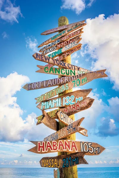 Signs: Key West Milemarker by Susanne Kremer