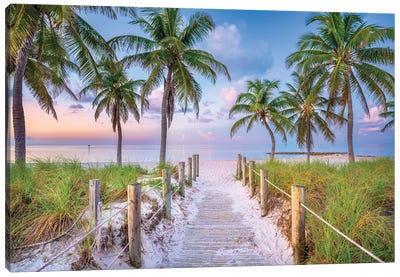 Tropical Beach Colors Key West Canvas Art Print - Tropical Beach Art