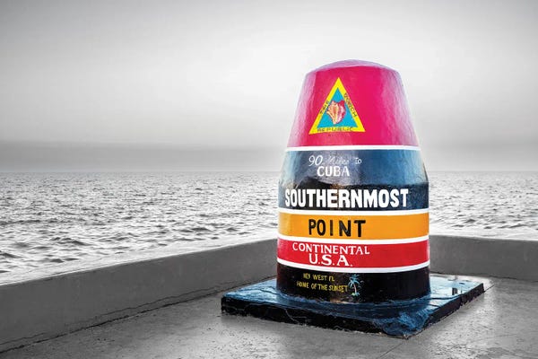 Signs: Southern Most Point Key West by Susanne Kremer
