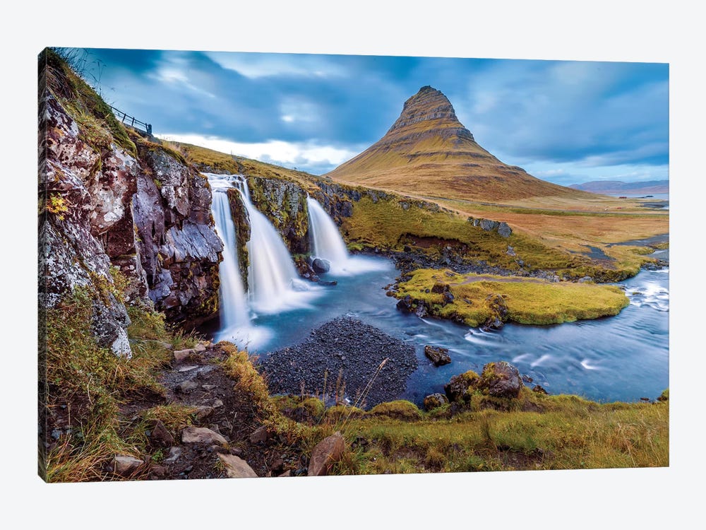 Kirkjufell Waterfall II by Susanne Kremer 1-piece Canvas Art
