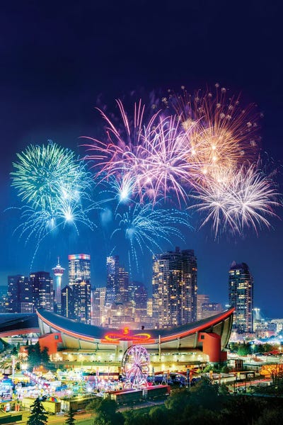 Alberta: Fireworks Stampede Calgary by Susanne Kremer