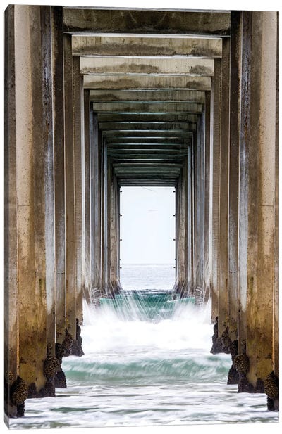 La Jolla Sropps Beach Pier  Canvas Art Print - Susanne Kremer