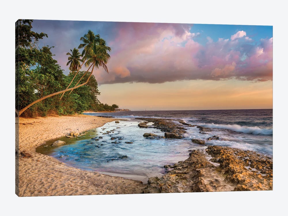 Romantic Beach Sunset Puerto Rico by Susanne Kremer 1-piece Canvas Art