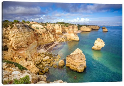 Cliffs Of Portugal Canvas Art Print - Portugal Art