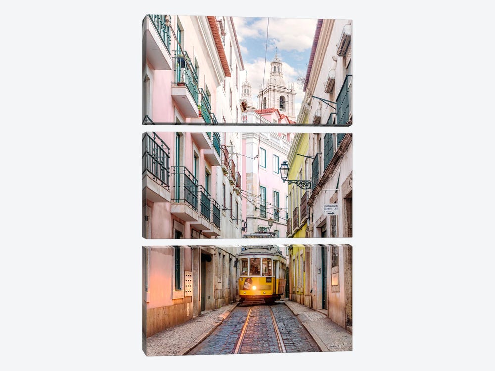 Tram 28 Lisbon by Susanne Kremer 3-piece Art Print