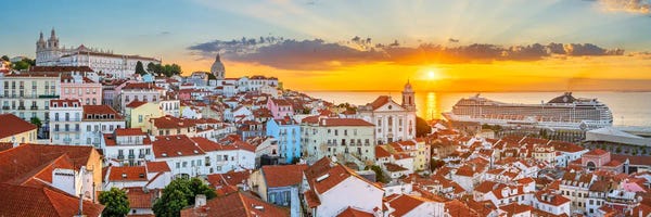 Lisbon: Sunrise Glow Alfama Lisbon by Susanne Kremer
