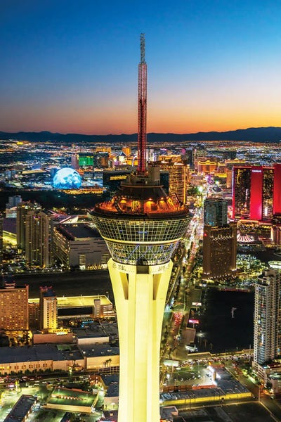 Nevada: Aerial Las Vegas Night by Susanne Kremer
