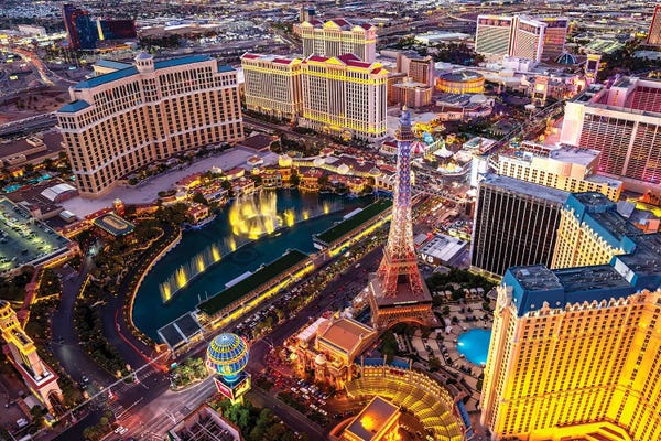 Nevada: Las Vegas Aerial Night by Susanne Kremer