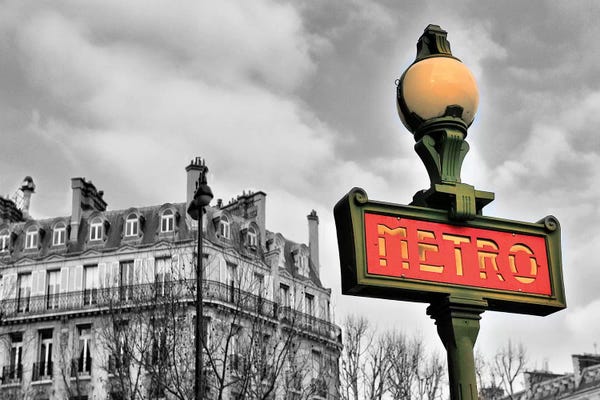 Paris Photography: Metro Sign  by Susanne Kremer