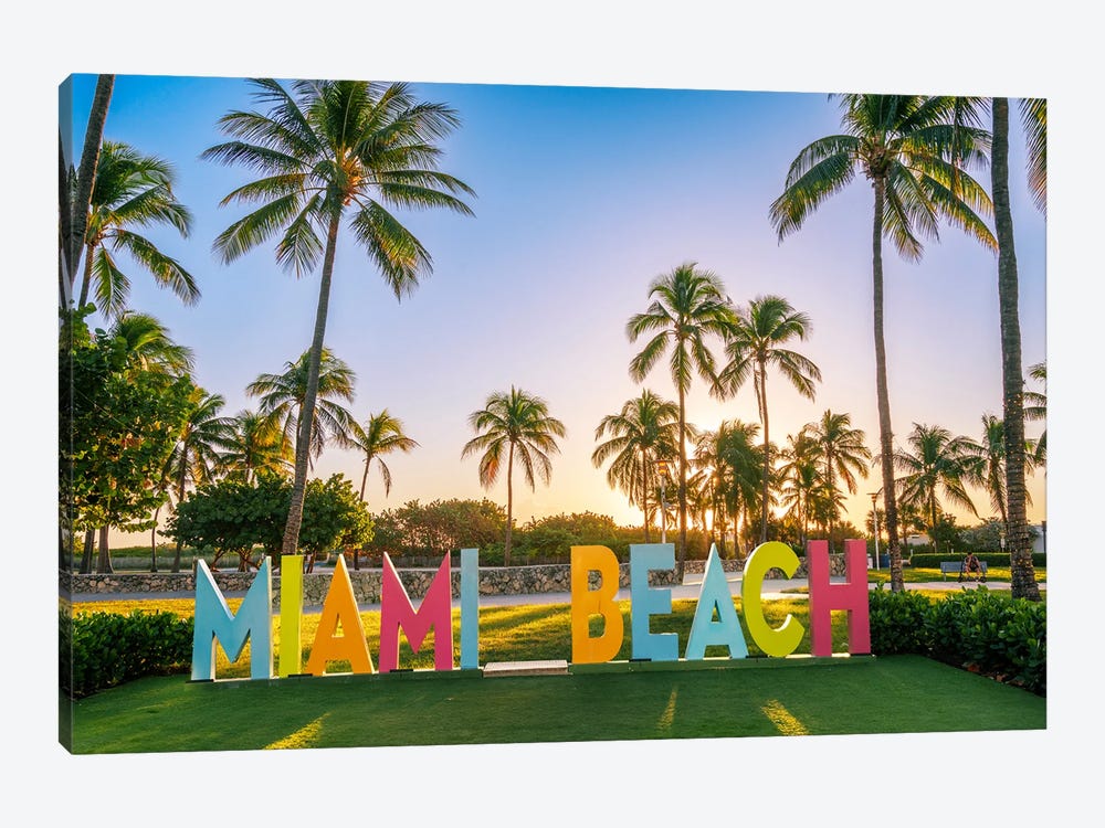 Miami Beach Sunrise by Susanne Kremer 1-piece Canvas Art