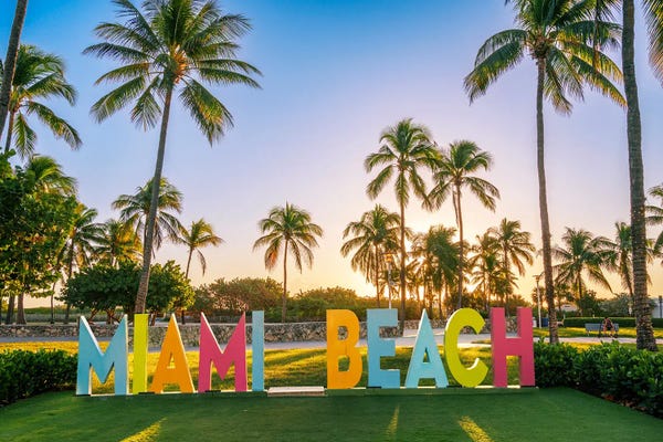 Fine Art Print: Miami Beach Sunrise by Susanne Kremer