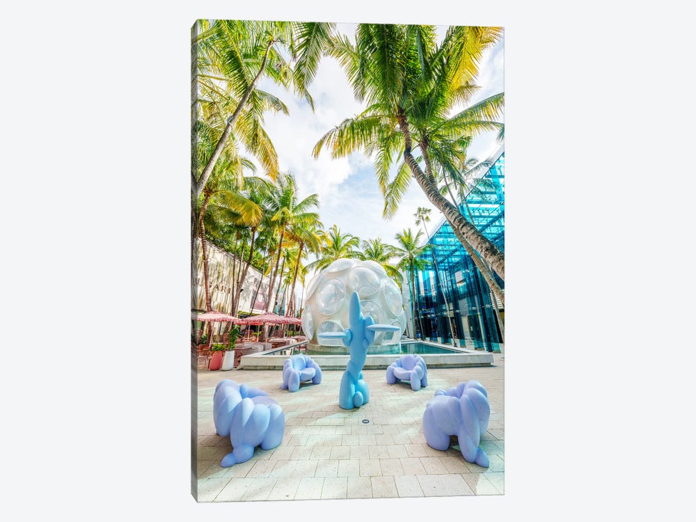Miami Art With Palm Trees by Susanne Kremer 1-piece Art Print