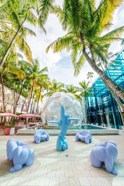 Fine Art Print: Miami Art With Palm Trees by Susanne Kremer