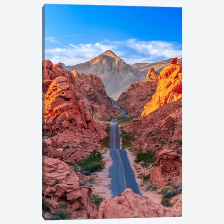 Valley Of Fire Rouge Canvas Print #SKR1399} by Susanne Kremer Canvas Wall Art