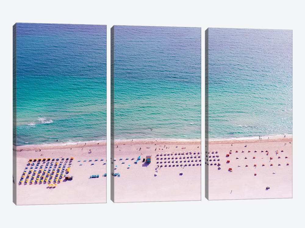 Miami Beach Arial View II by Susanne Kremer 3-piece Canvas Art