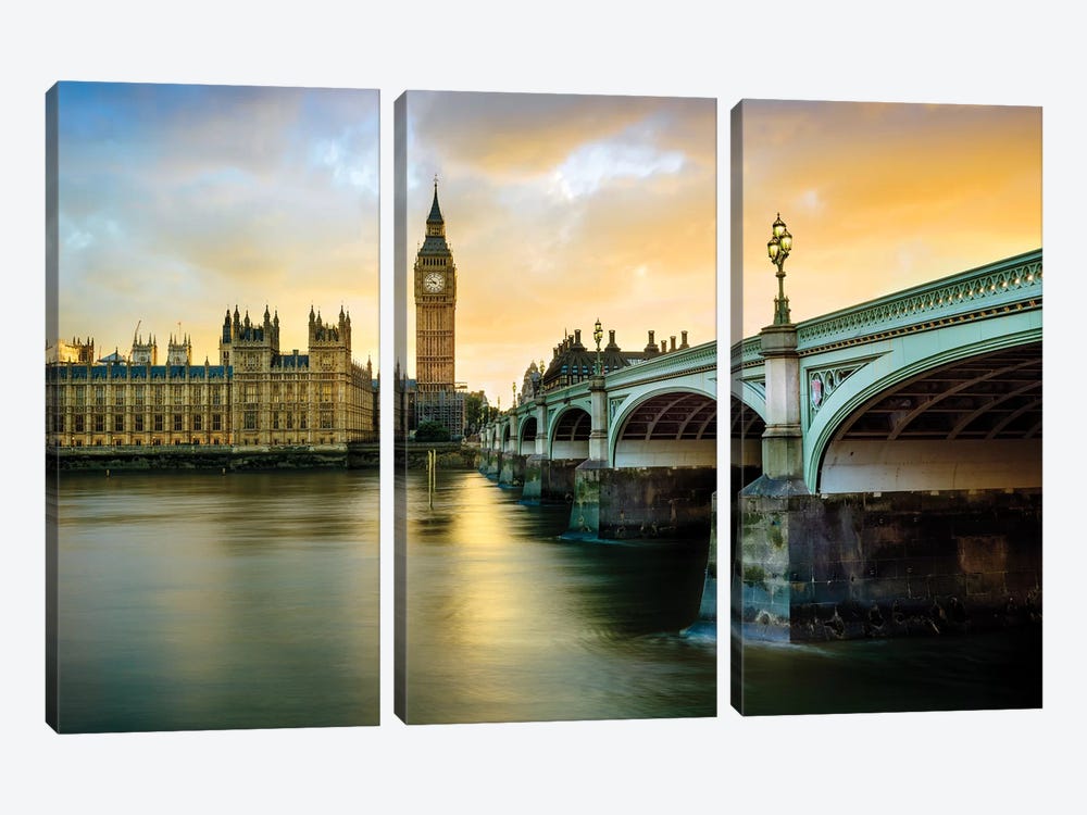 Big Ben and Palace of Westminster IV by Susanne Kremer 3-piece Canvas Print