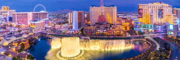 Nevada: Las Vegas Night Panoramic by Susanne Kremer